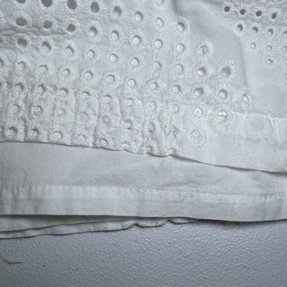 Trina Turk Thalia White Eyelet Romper Women’s Size 4 Resort Vacation Cocktail - Picture 8 of 8